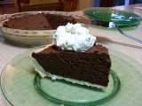 Frozen chocolate truffle pie